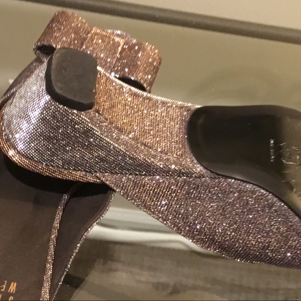 Stuart Weitzman Slide Sandal Candy Silver Metalli… - image 3